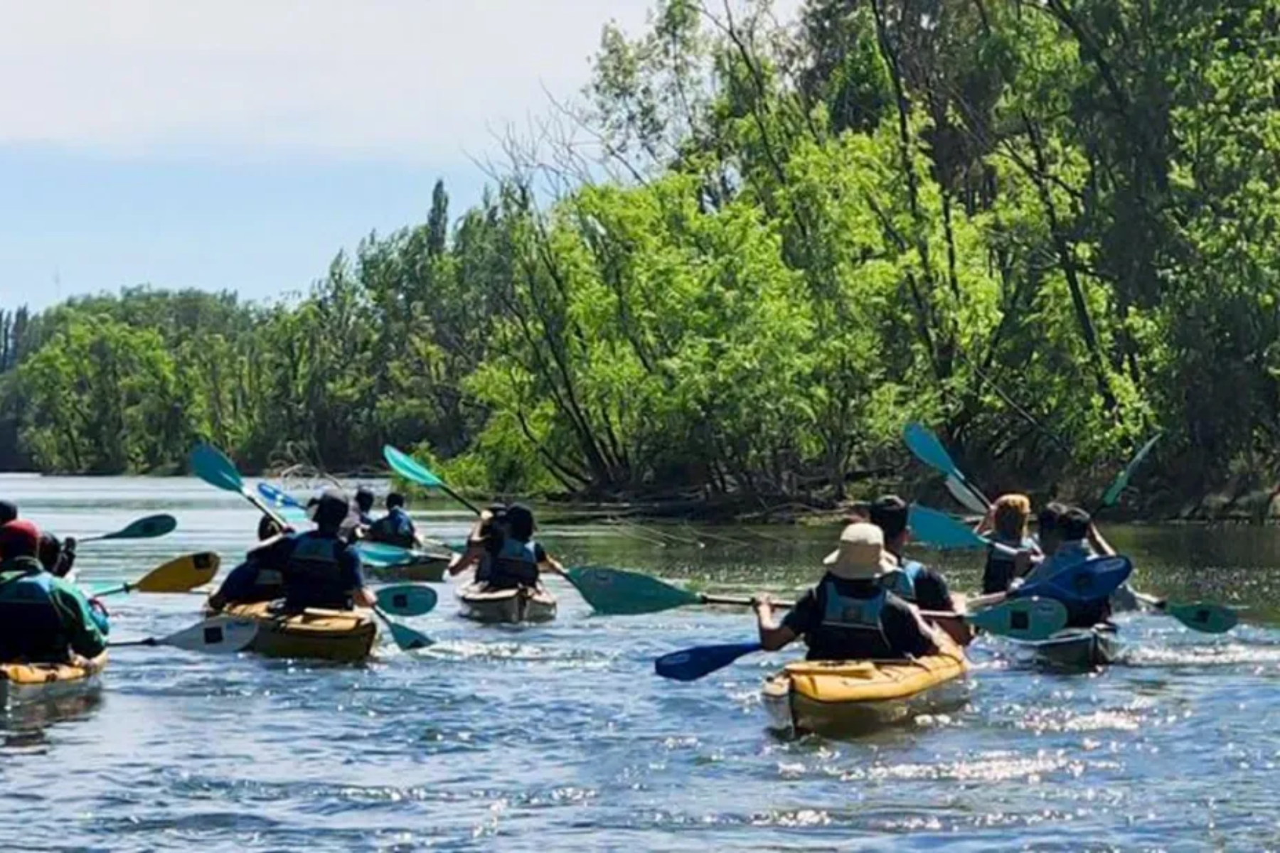 El río Limay en Plottier convoca a retomar una tradición: la bajada de antorchas. Foto gentileza Turismo Neuquén. 