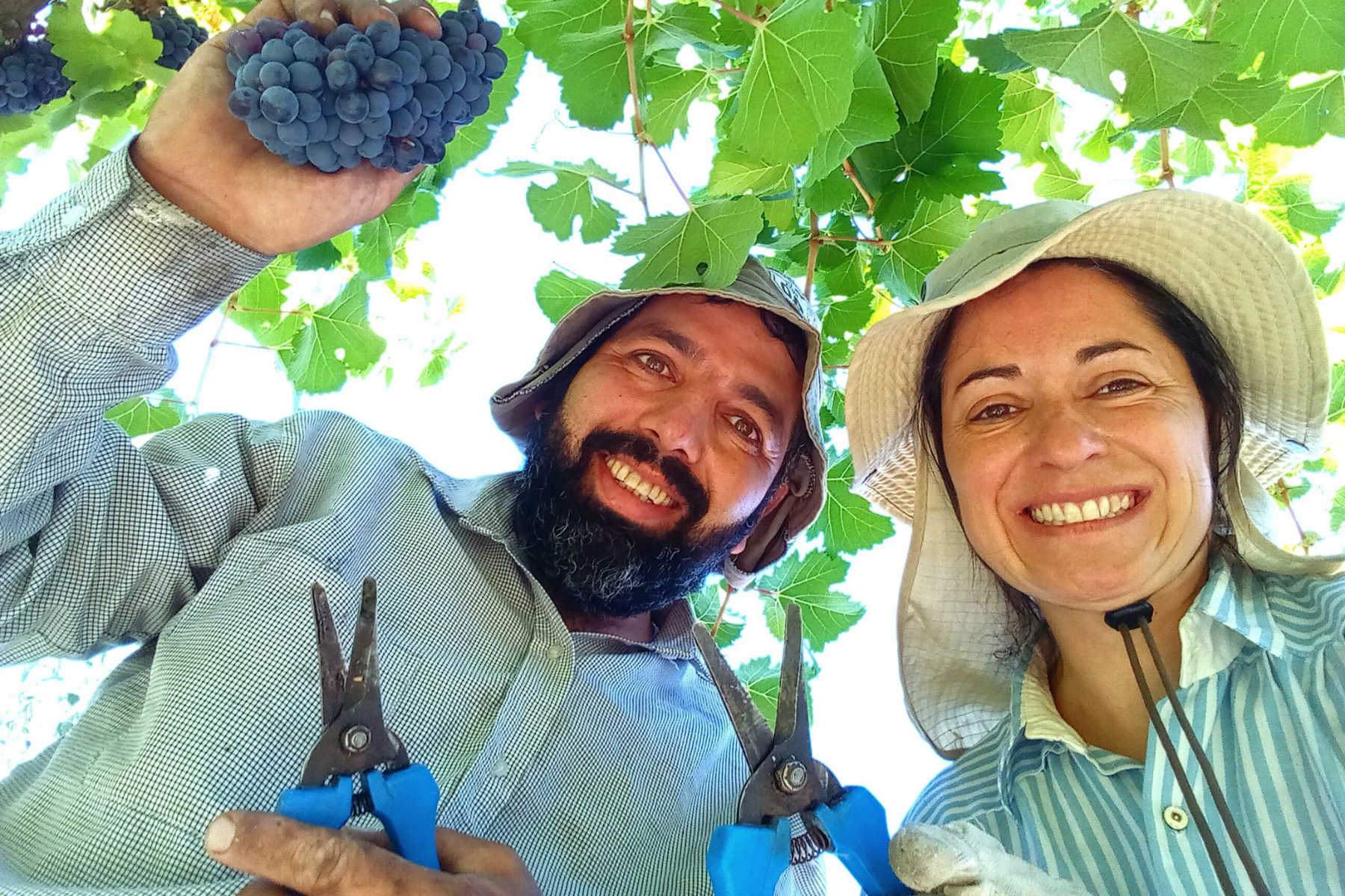 Ricardo Tello Najul y Luciana Persiani al frente de la Bodega San Sebastián. Foto gentileza Luciana Persiani. 