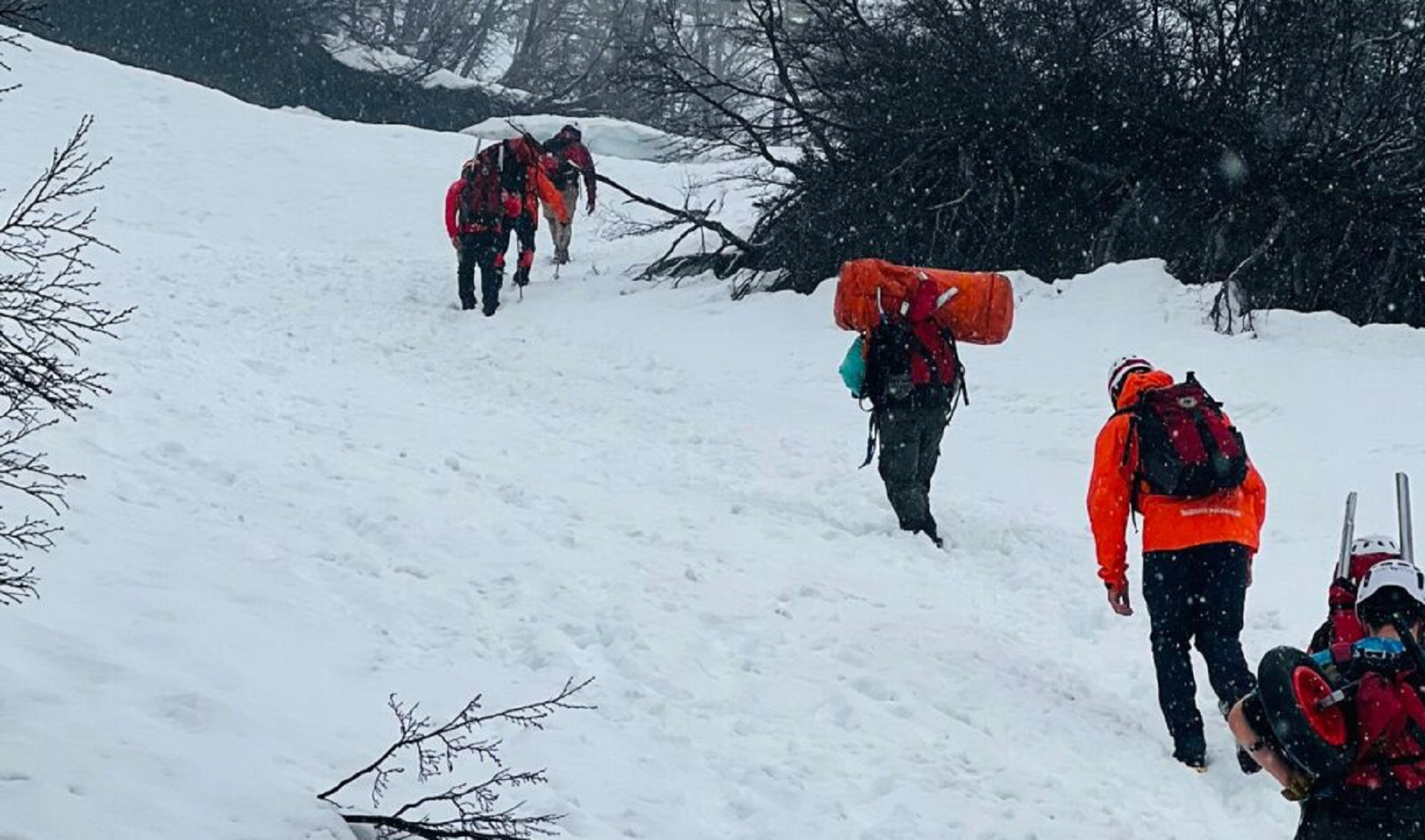 Rescates en el cerro Tronador. Foto: gentileza.