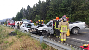 Fuerte choque frontal en la Ruta 40, cerca de Lago Puelo: uno de los conductores se quedó dormido