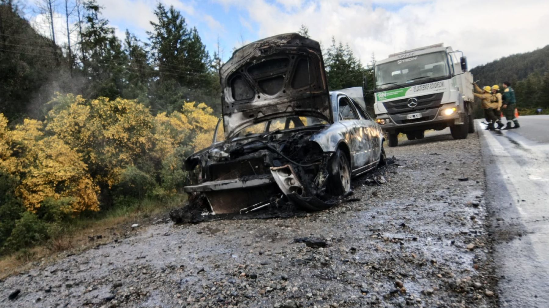 Los Bomberos Voluntarios lograron extinguir las llamas. Foto: gentileza.