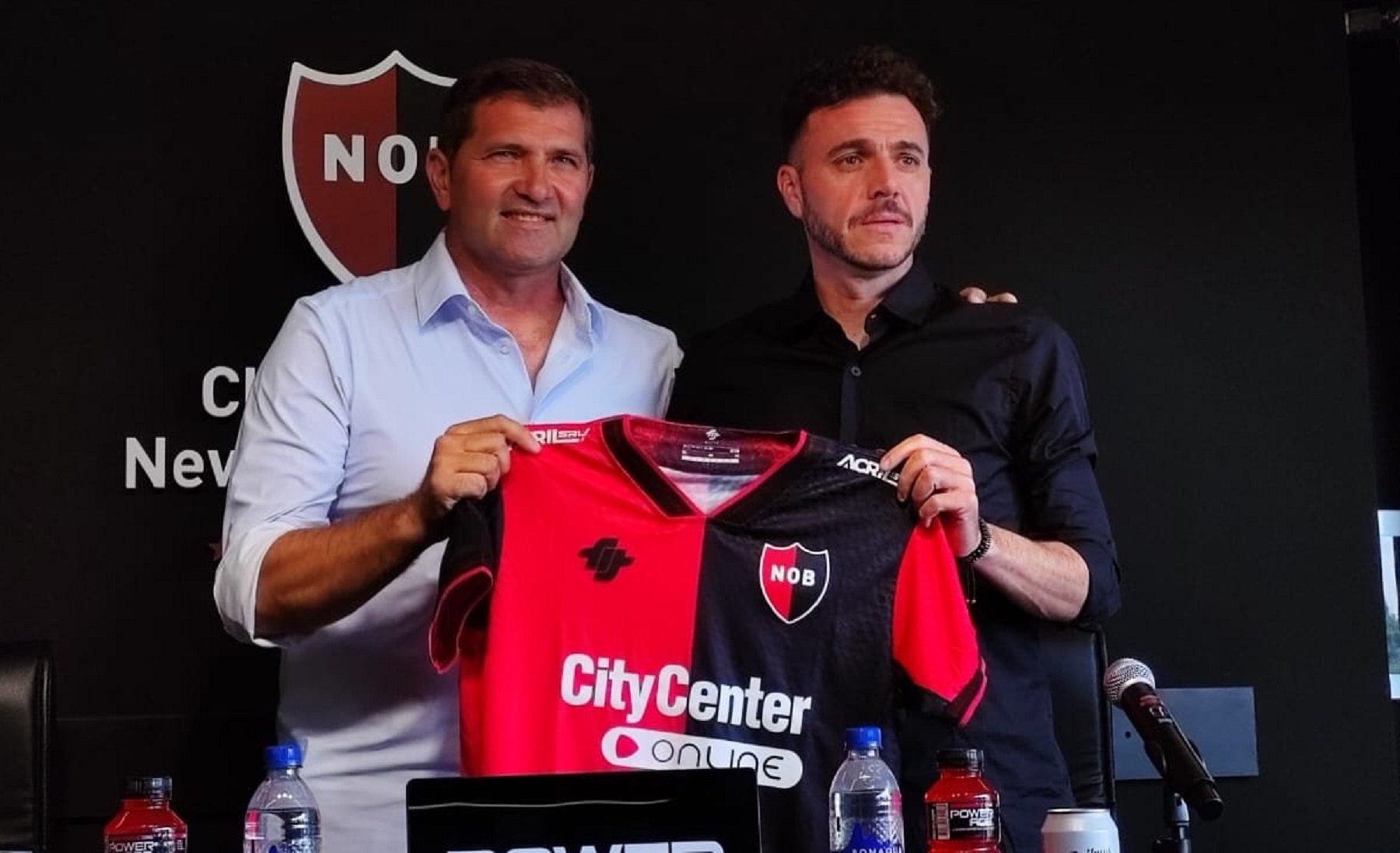 Mariano Soso junto a Rubén Capria, manager de Newell´s Old Boys.