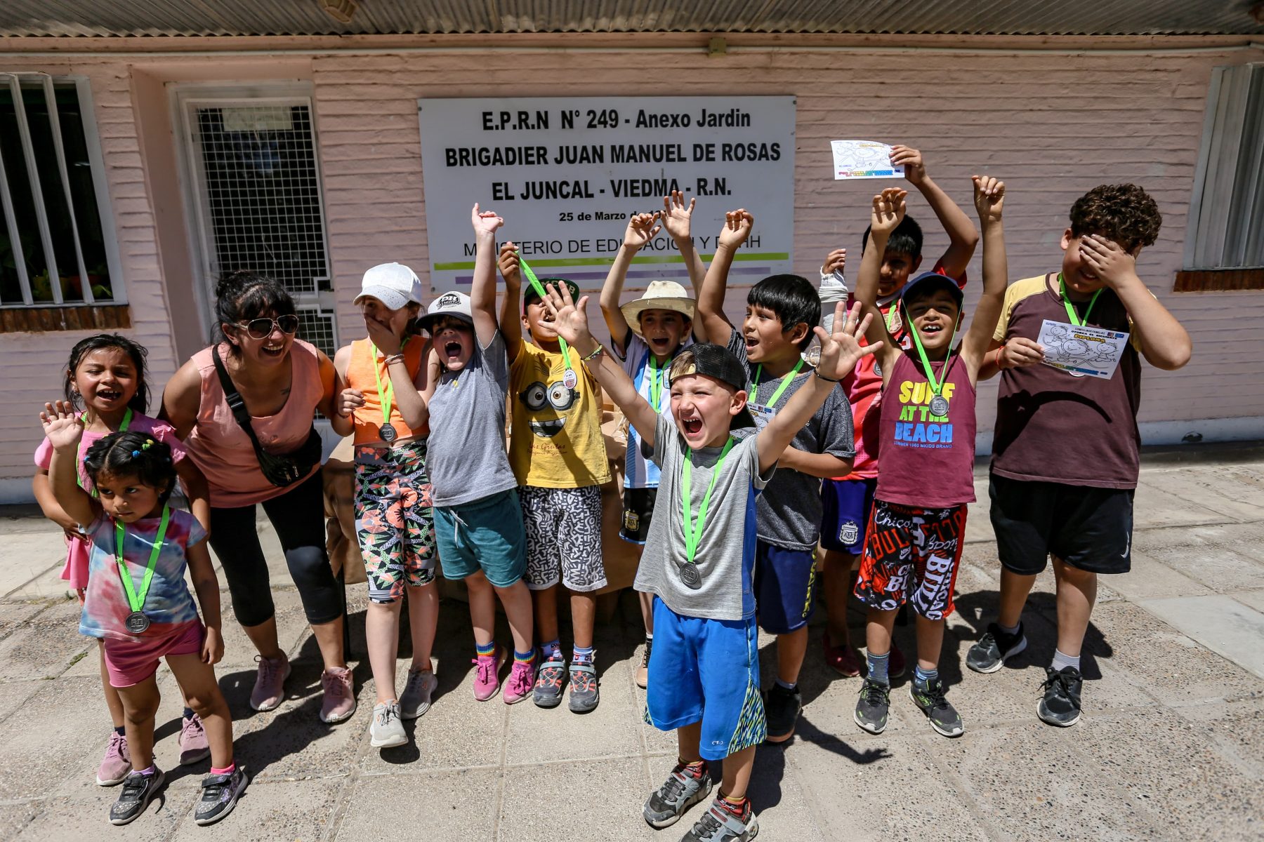 Las niñeces participaron del evento solidario.