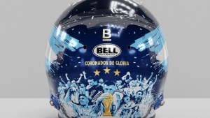 Así es el casco que utilizará Franco Colapinto en el GP de Qatar con un homenaje a la Selección Argentina