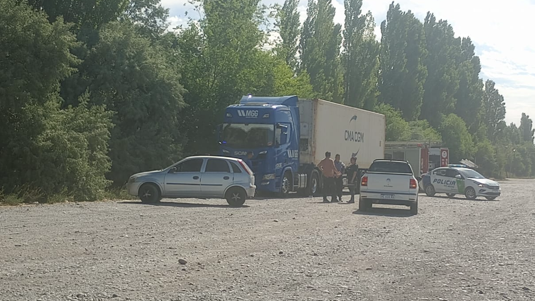 Investigan la muerte de un camionero en Cervantes. Foto: Juan Thomes