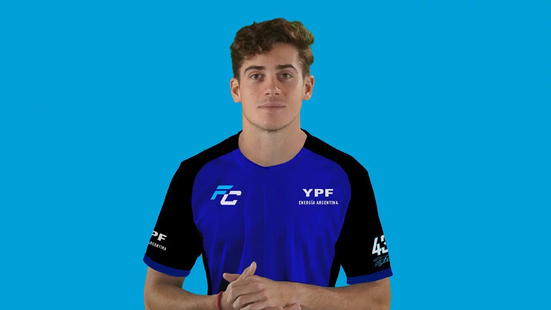 YPF presentó la camiseta de Franco Colapinto.