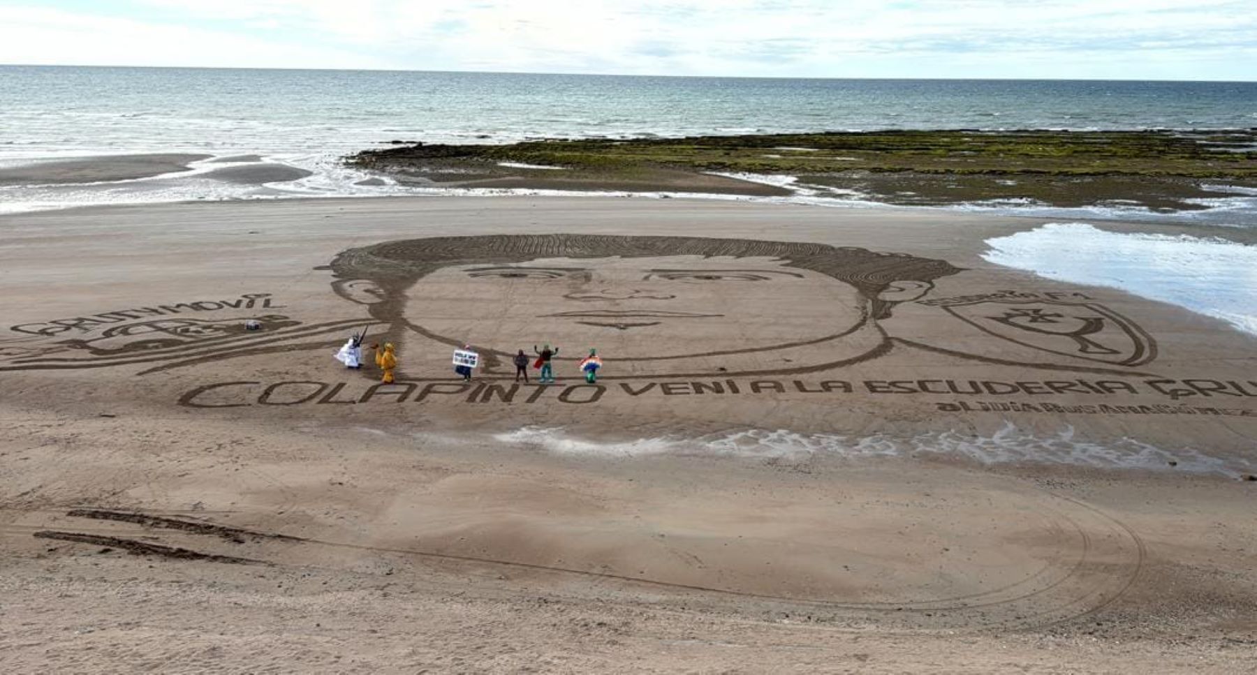 El arte esfímero retratado desde el aire. (Foto: Gentileza)