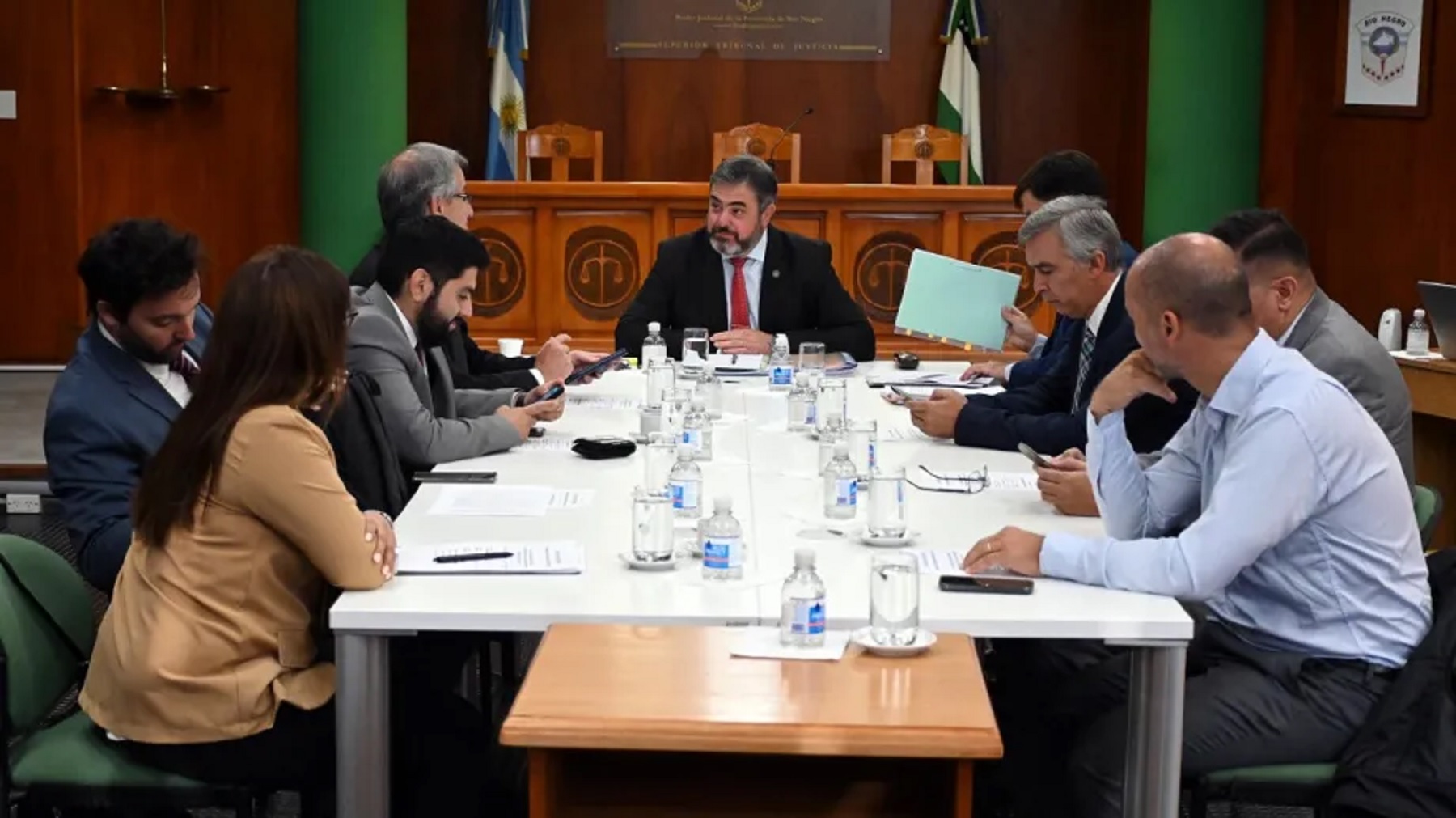 Una de las últimas reuniones del Consejo de la Magistratura de la Primera Circunscripción Judicial, en Viedma.