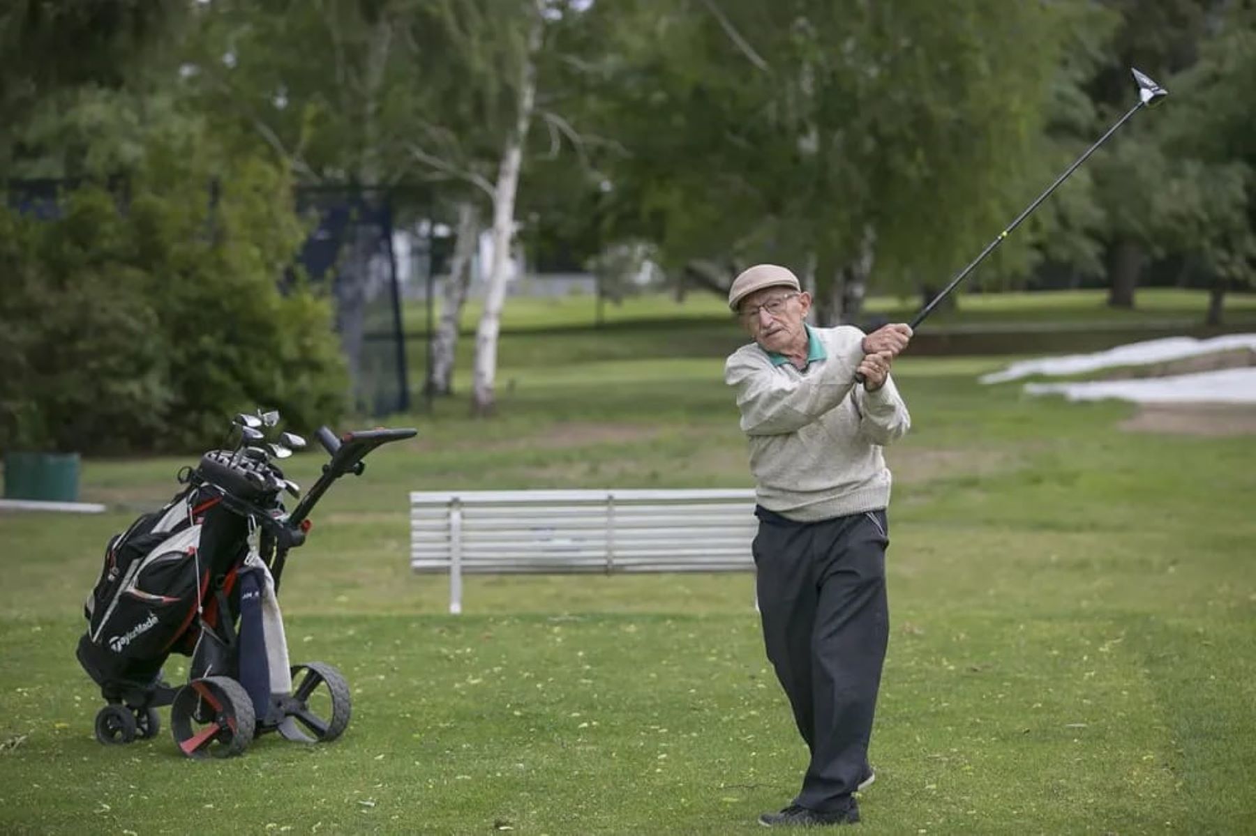 Emilio Matos Pardo tiene 91 años y entrena dos veces por semana. Foto: gentileza