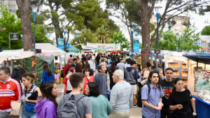 En 10 fotos, la feria de artesanos que copó el centro de Neuquén: ¿afectará el viento este domingo?