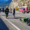 Imagen de Un motociclista trasladado a Bariloche por un fuerte choque contra un guardarraíl en Ruta 40