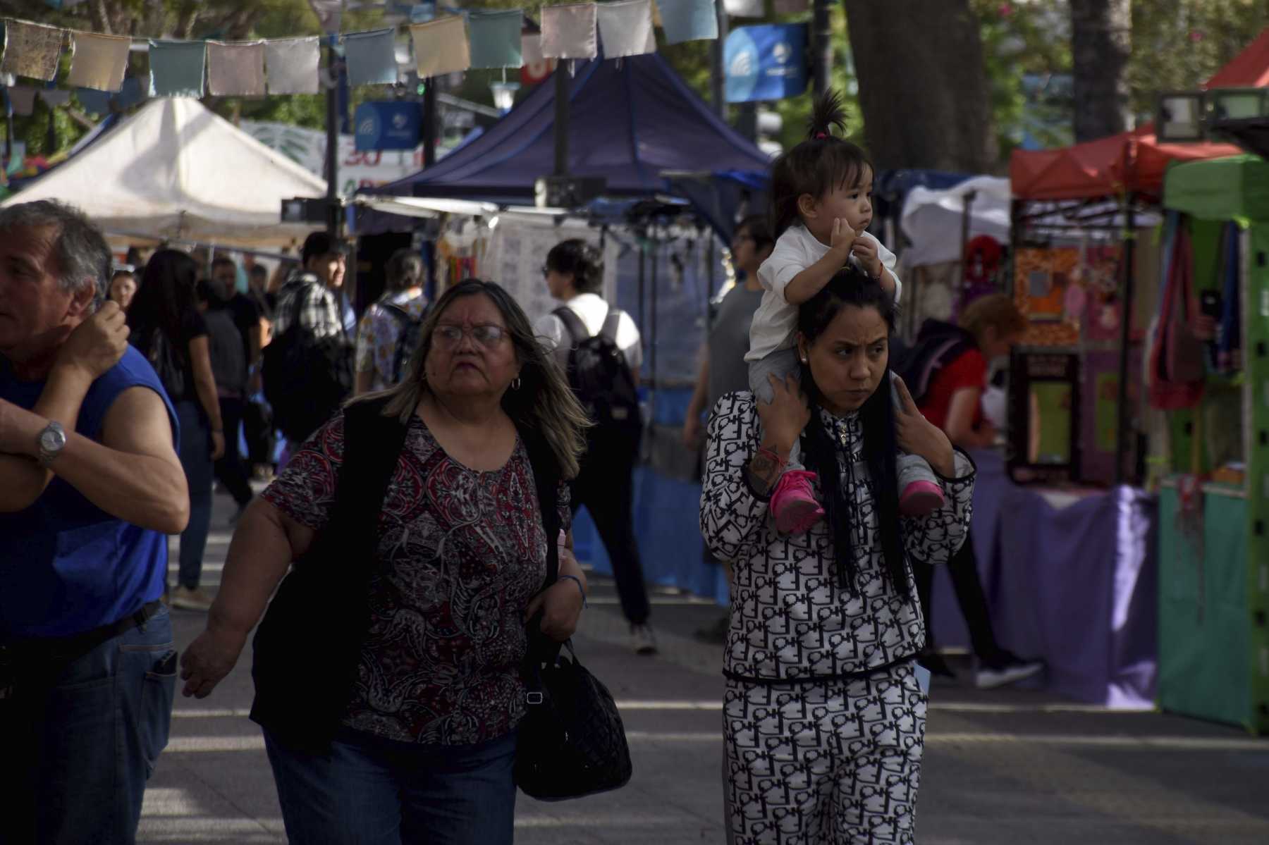 En Neuquén se realiza la feria de artesanos y habrá cortes de calle. Foto: Matías Subat. 