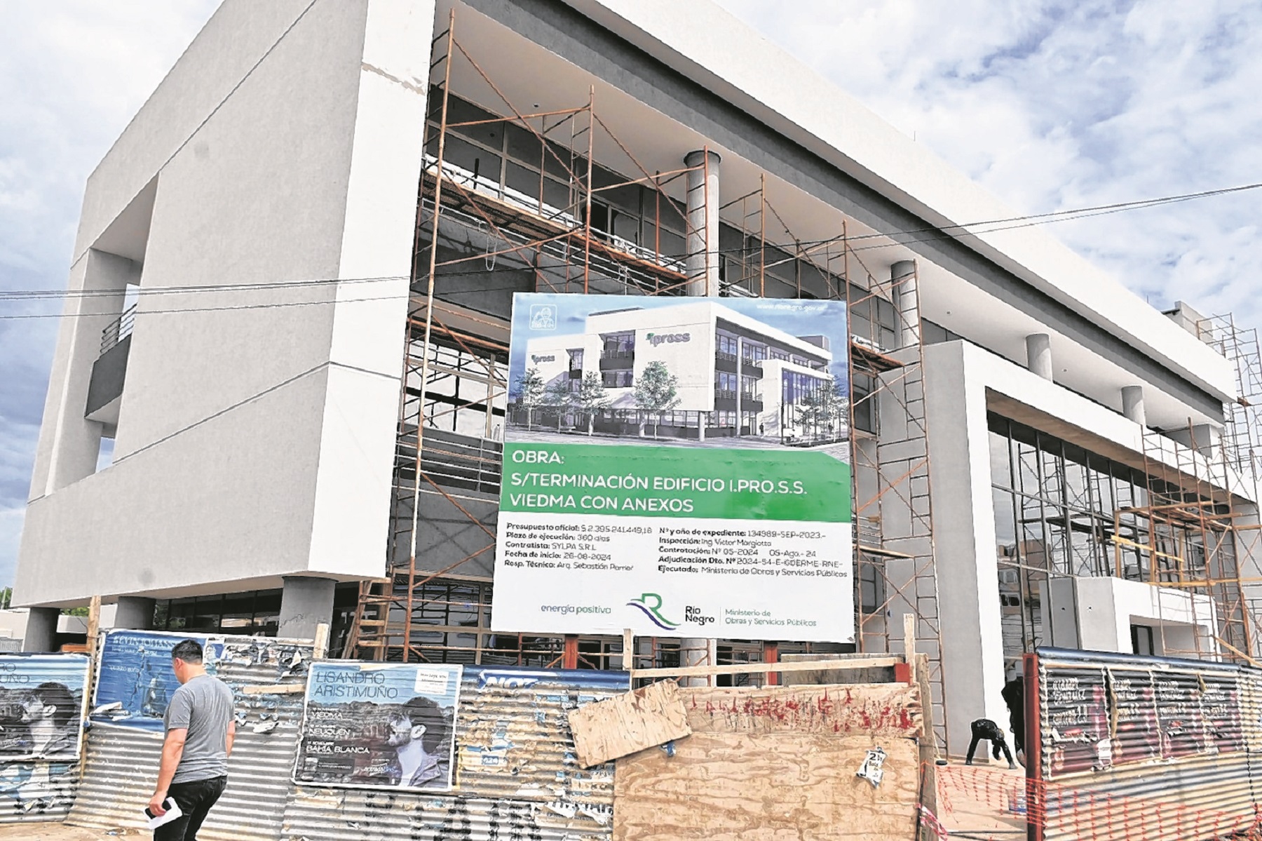 El nuevo edificio central del Ipross en Viedma, se volvió a licitar. Foto: Marcelo Ochoa