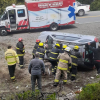 Imagen de Impresionante vuelco y rescate de cinco turistas de Chile en la Ruta 40, cerca de Villa La Angostura