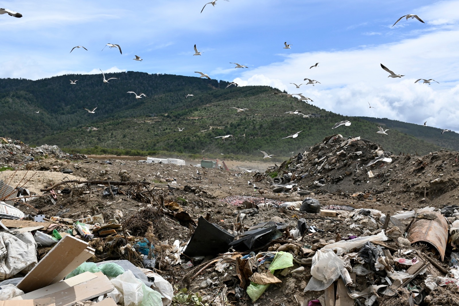 En el basural de Bariloche se mantienen los problemas, el manto de basura crece y los incendios son habituales. Foto: Archivo/Chino Leiva