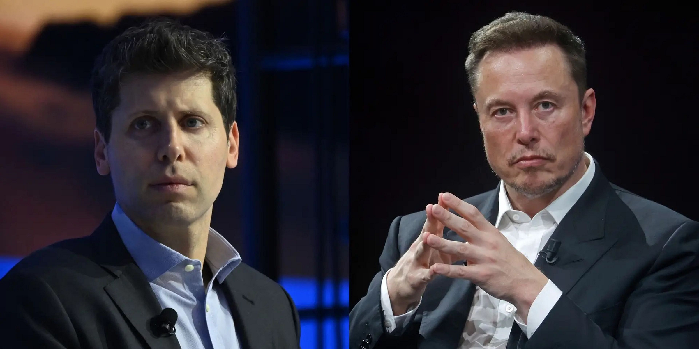 Sam Altman y Elon Musk. 