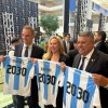 Imagen de El encuentro entre Karina Milei y Chiqui Tapia en el lanzamiento oficial del Mundial 2030