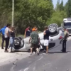 Imagen de Accidente en la Ruta 22, cerca de Allen: un auto volcó y hay complicaciones con el tránsito