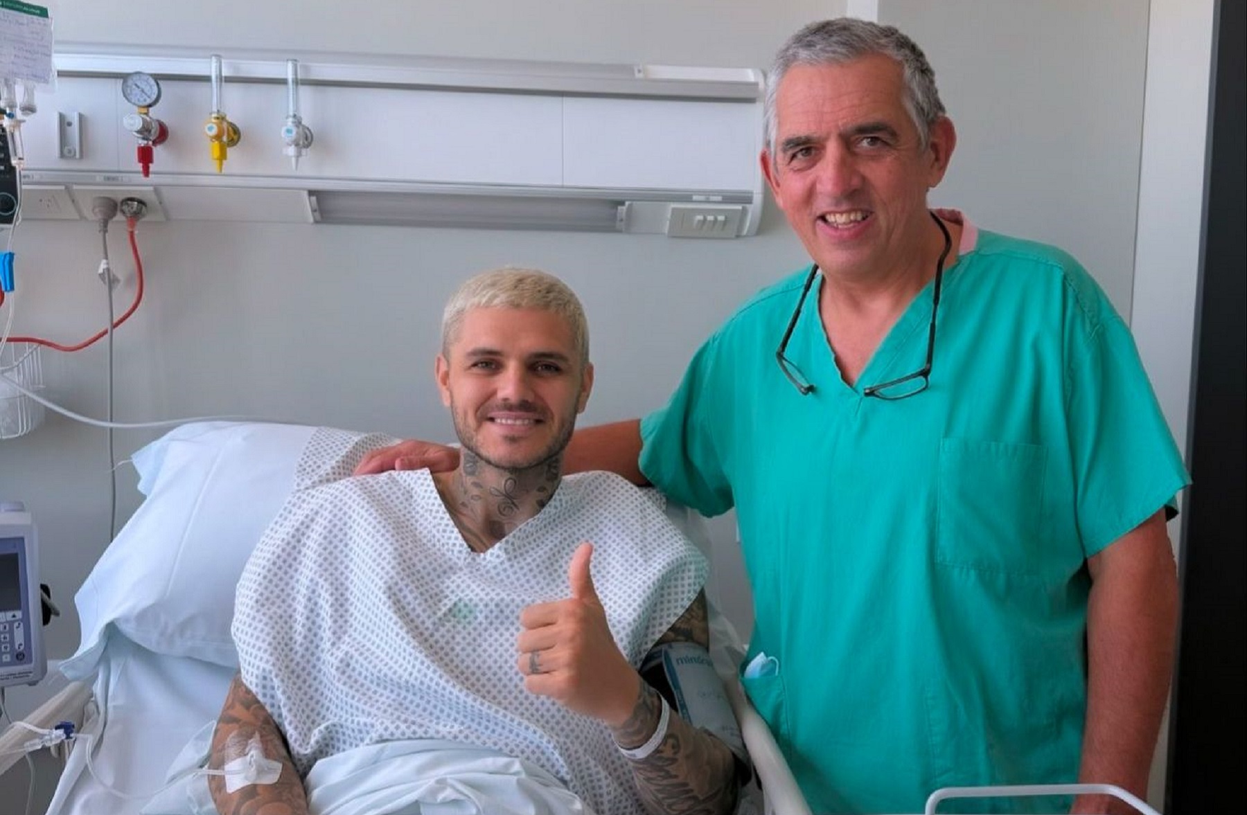 Mauro Icardi habló tras su operación de menisco y ligamentos cruzados. 