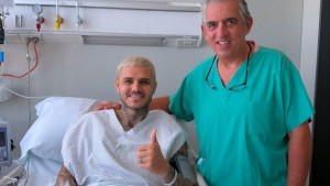 Mauro Icardi rompió el silencio tras la cirugía por su rotura de ligamento: «Vuelvo pronto»