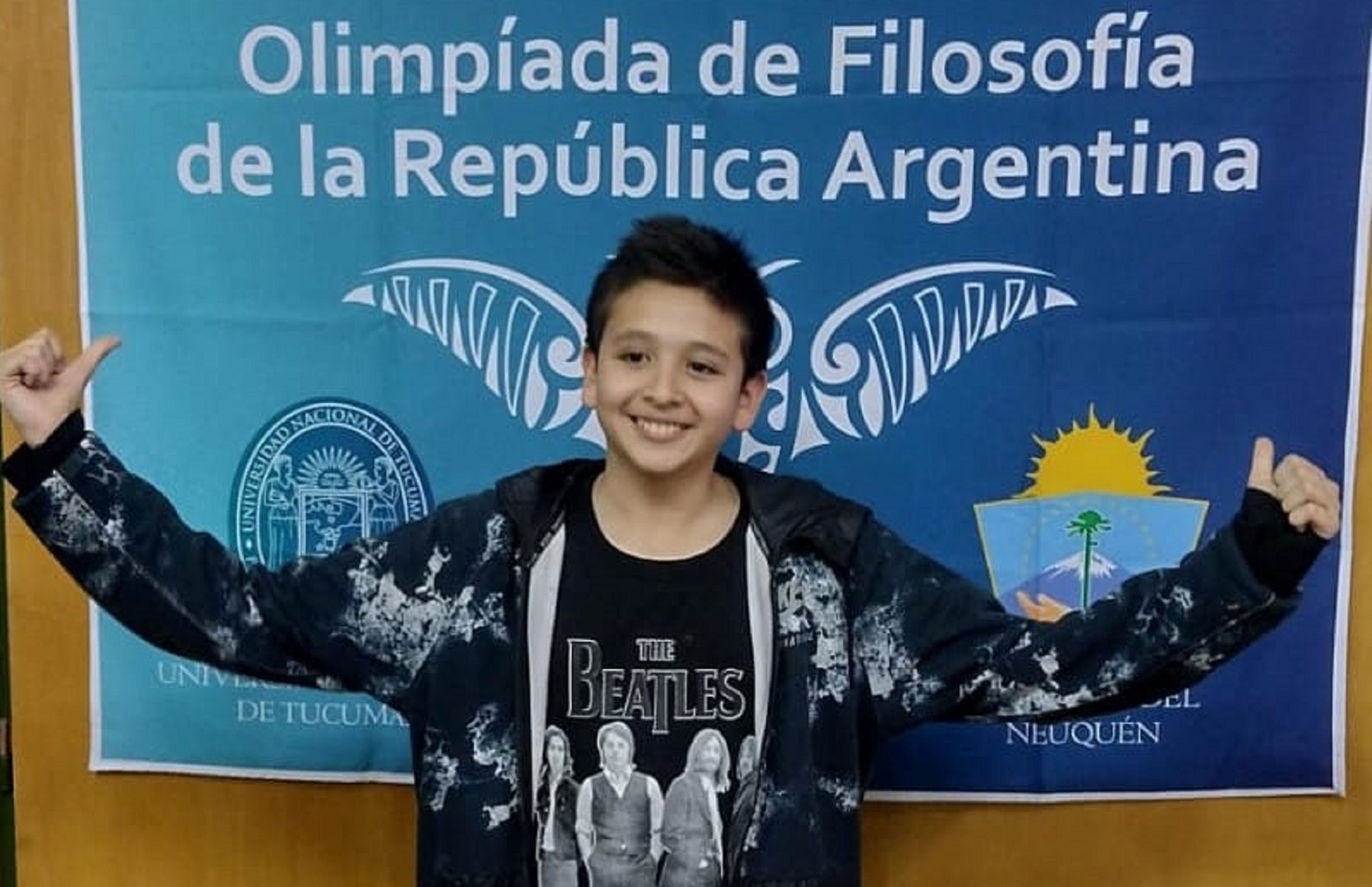 Valentino Demetrio Gano las olimpiadas de Filosofía. Foto: Gentileza. 