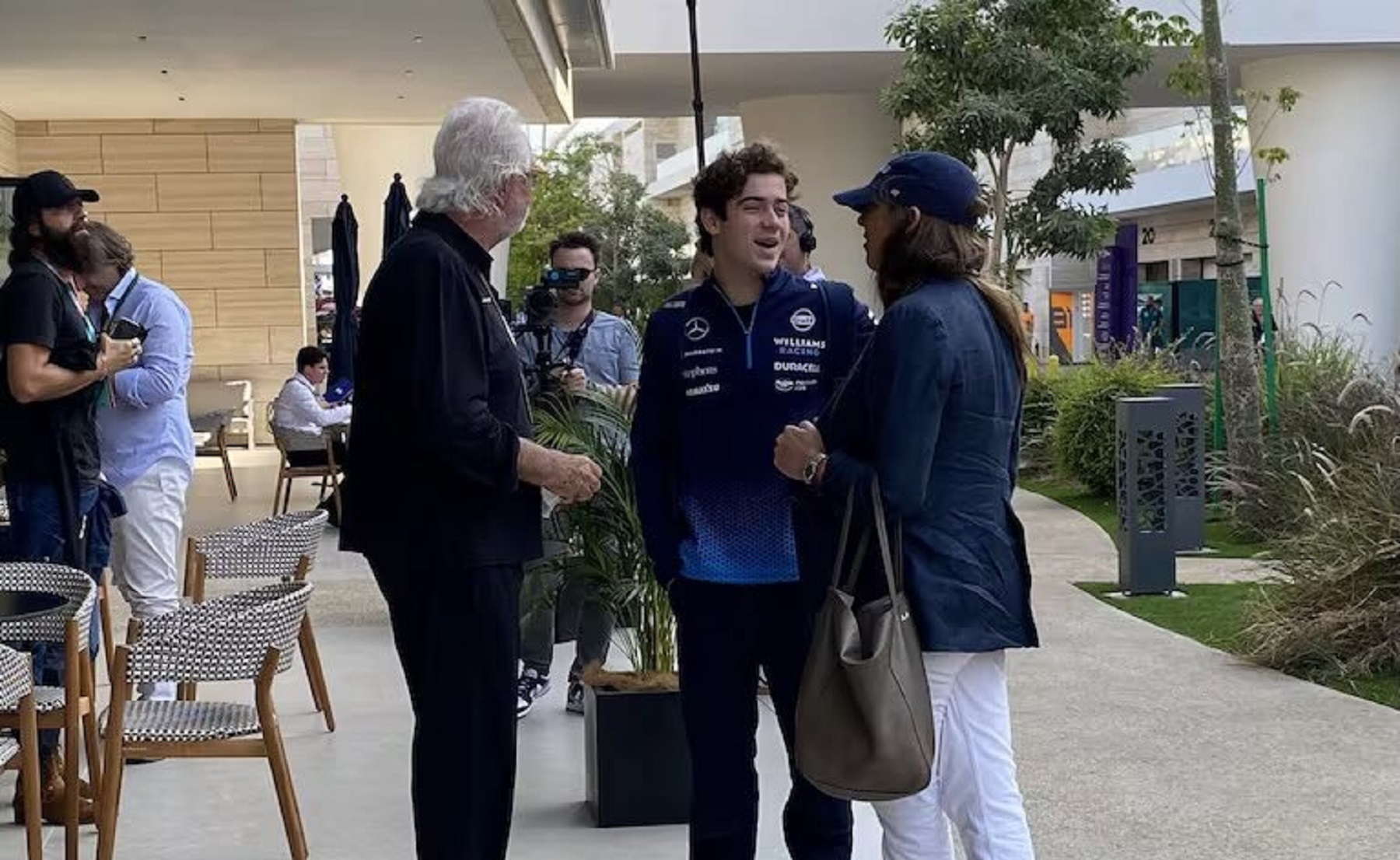 Flavio Briatore junto a Franco Colapinto.