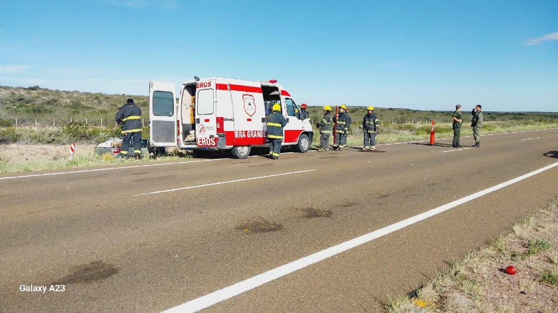 Accidente en Ruta 3. Foto: gentileza. 