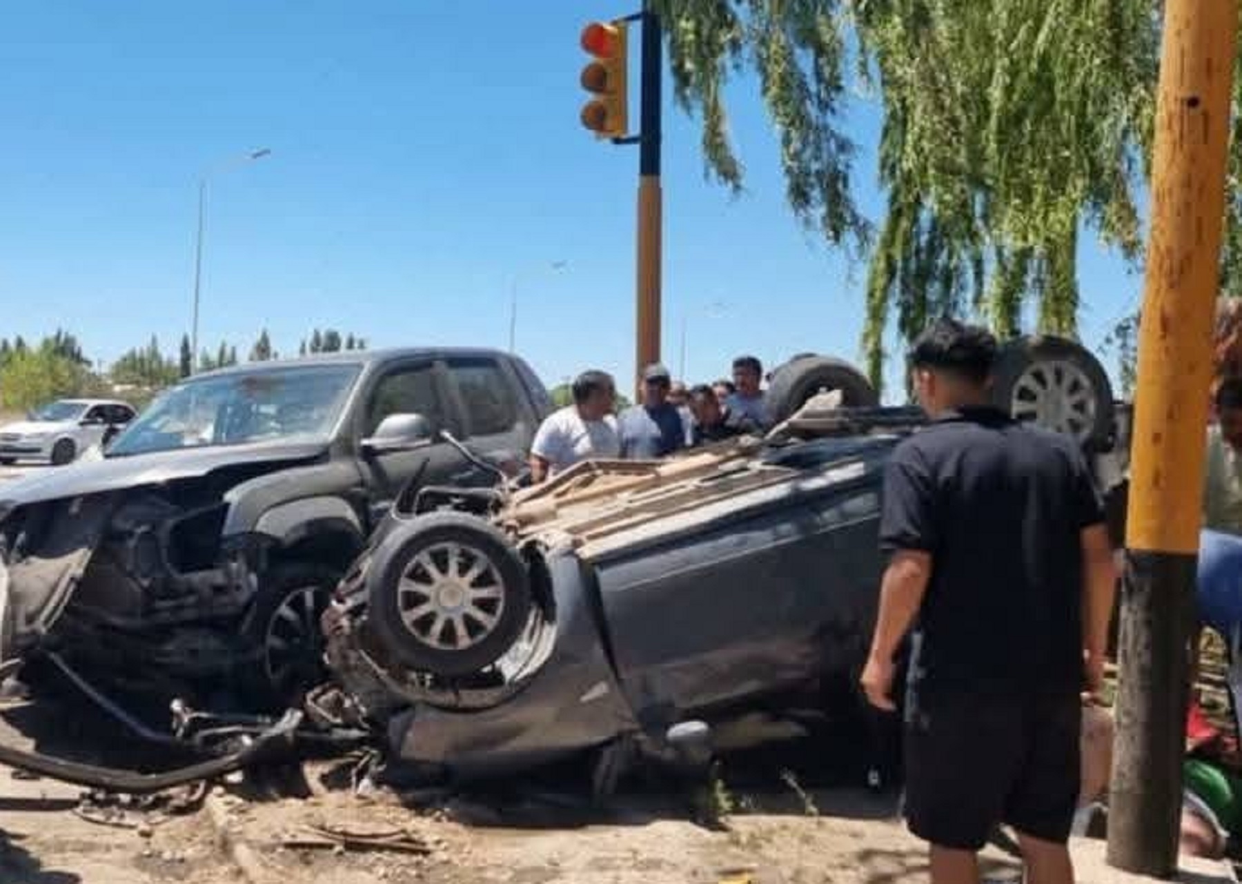 Grave choque en Ruta 22. Foto: gentileza. 