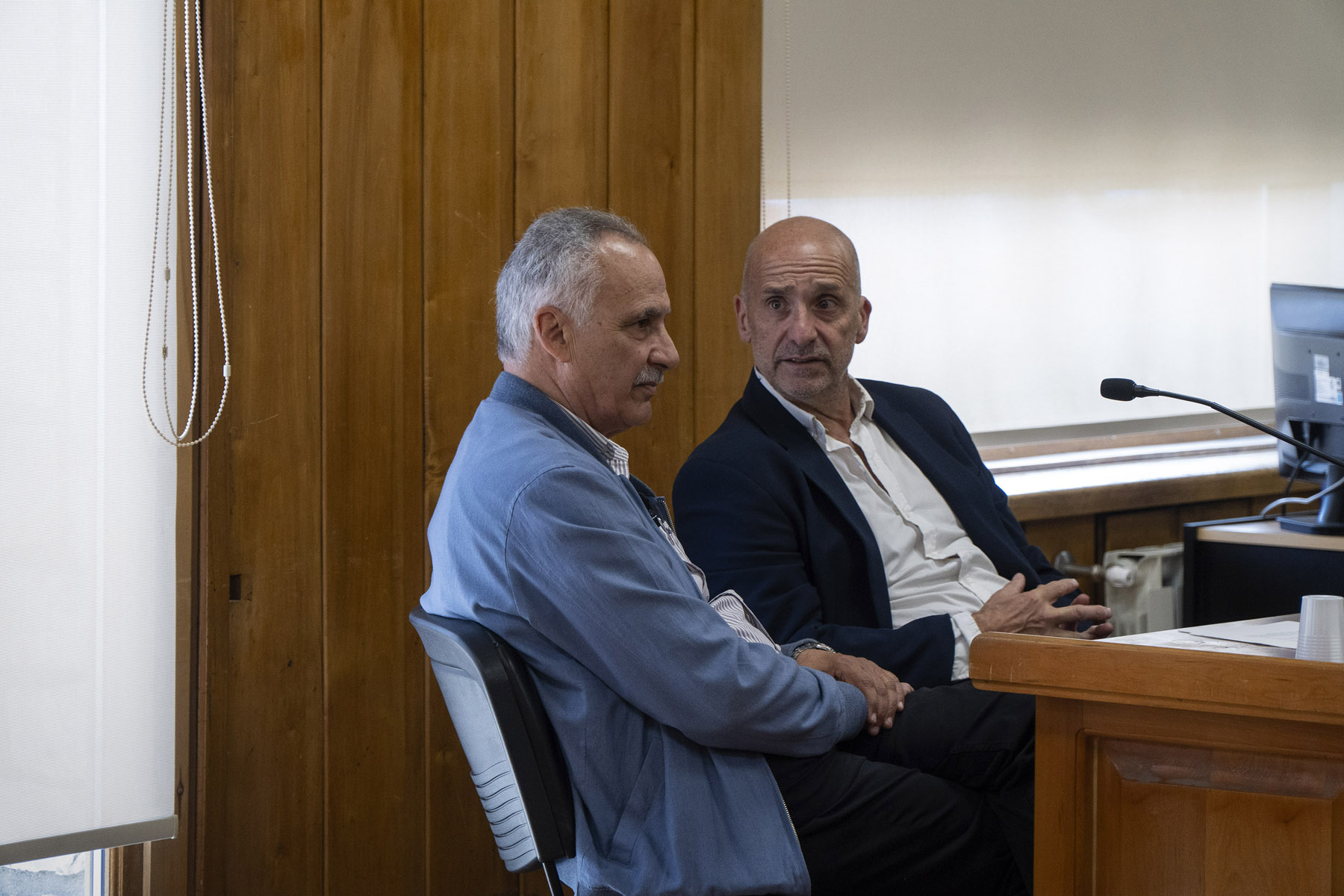 El empresario Castelli durante la audiencia de hoy. (Foto: Marcelo Martinez / Patagonia).