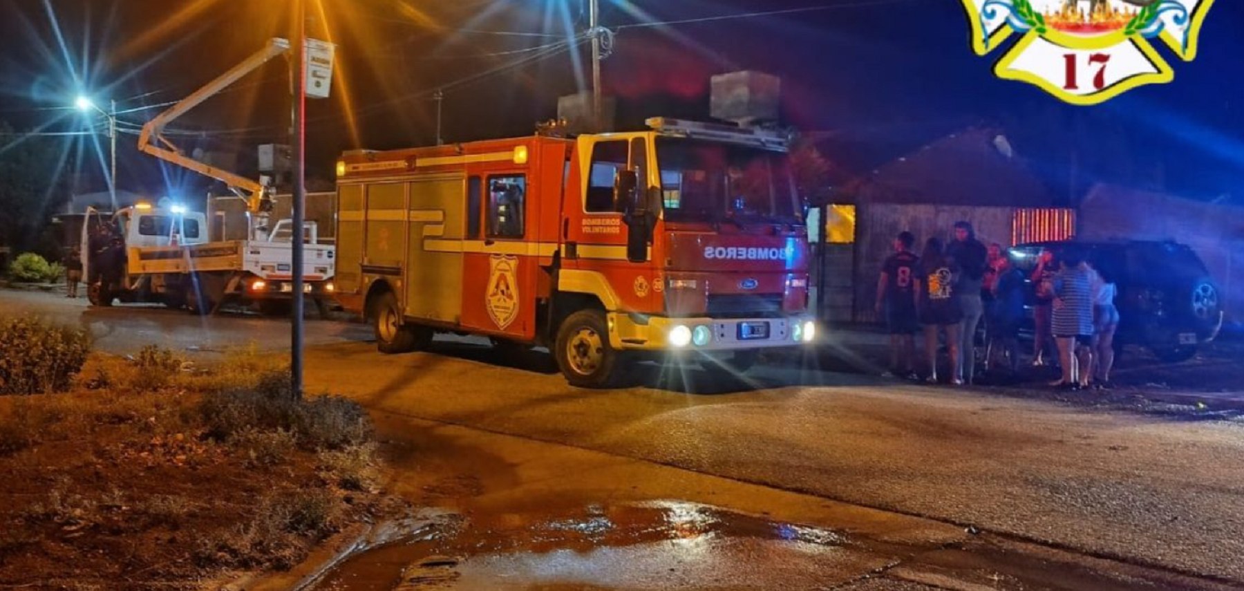 Murió un perro tras quedar electrocutado en Plaza Huincul. Foto: Bomberos de Plaza Huincul 