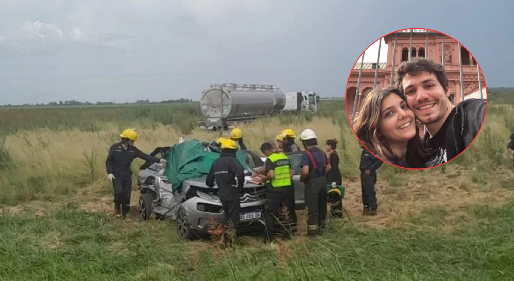 El trágico escenario fue el cruce de la Ruta 33 y la Ruta 70. 