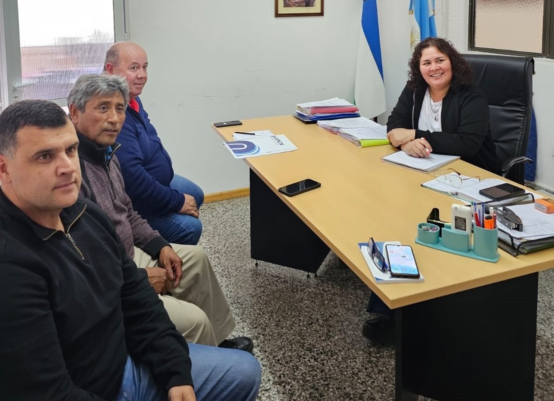 UPCN llevó una serie de reclamos en la Senaf a Silbana Cullumilla. Foto: gentileza.