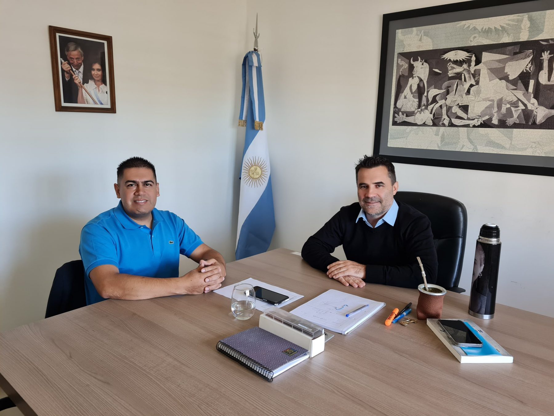 Gonzalo Núñez y Darío Martínez, cuando estaban en campaña en 2023. Foto: gentileza.