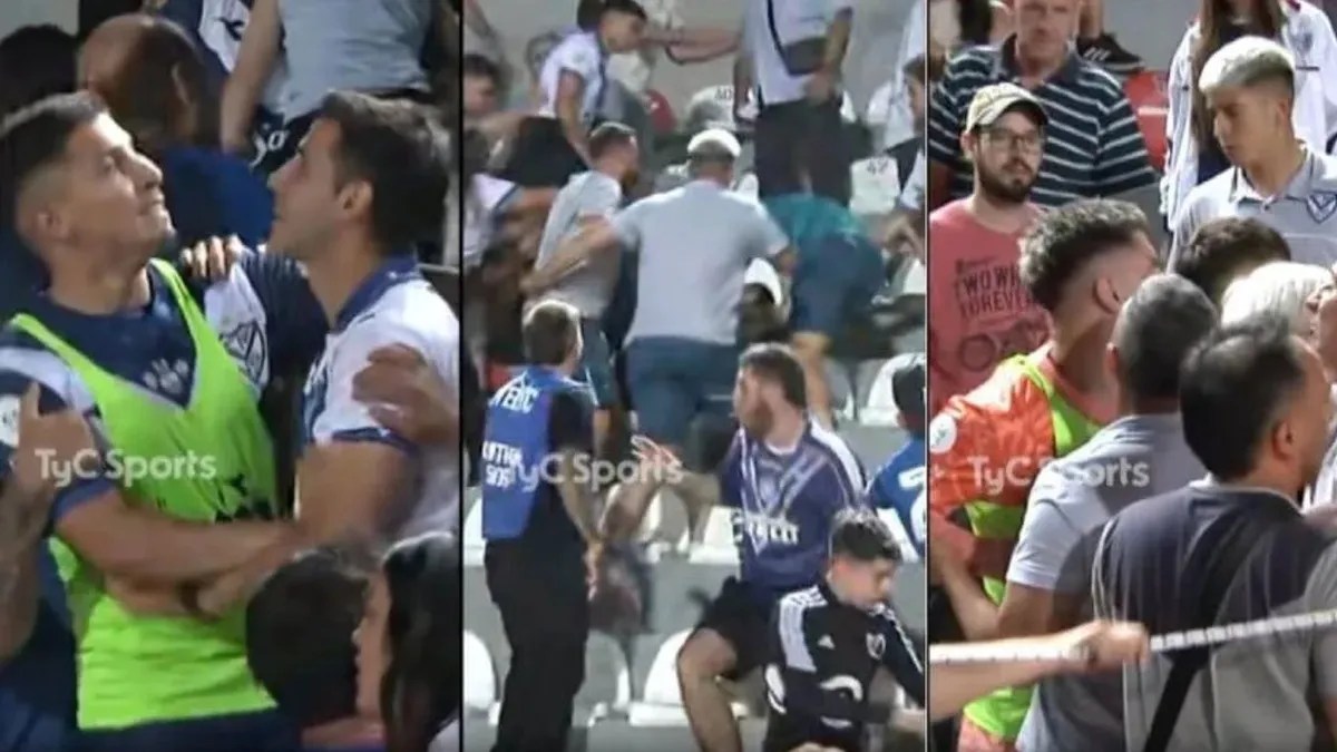 Tras el encuentro hubo incidentes entre hinchas, familiares y jugadores de Vélez.