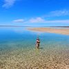 Imagen de Pasó por Las Grutas, conoció el Caribe de la Patagonia y se llevó este regalo