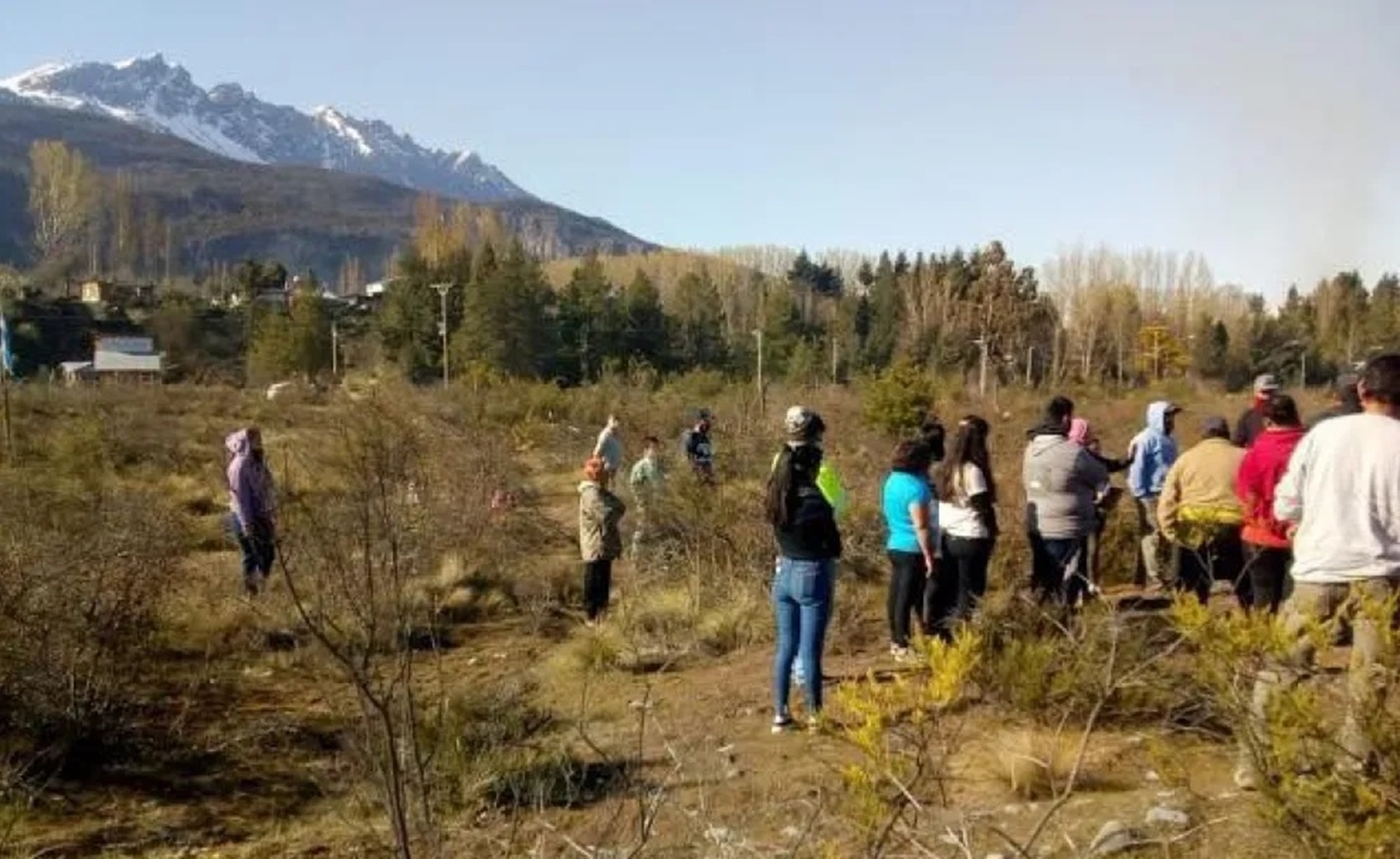 La toma del terreno realizada en 2020. (Foto: Gentileza Infochucao)