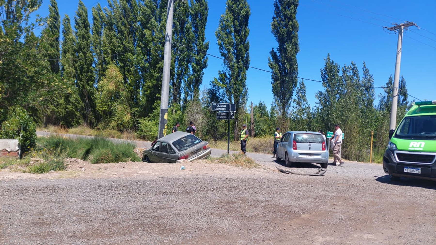 Accidente sobre Ruta 22 en el ingreso a Cipolletti. (Gentileza).