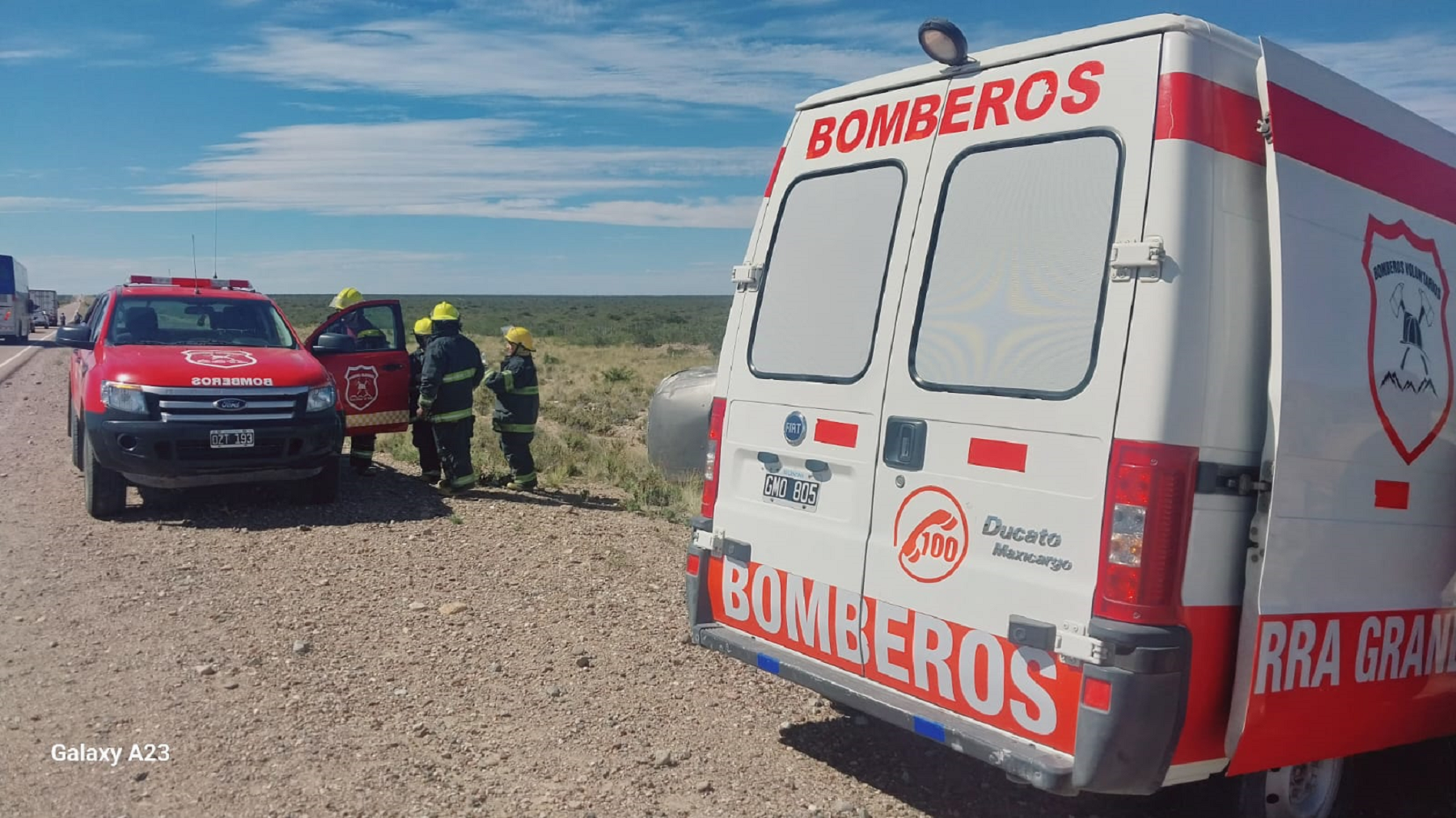 Accidente en Sierra Grande.