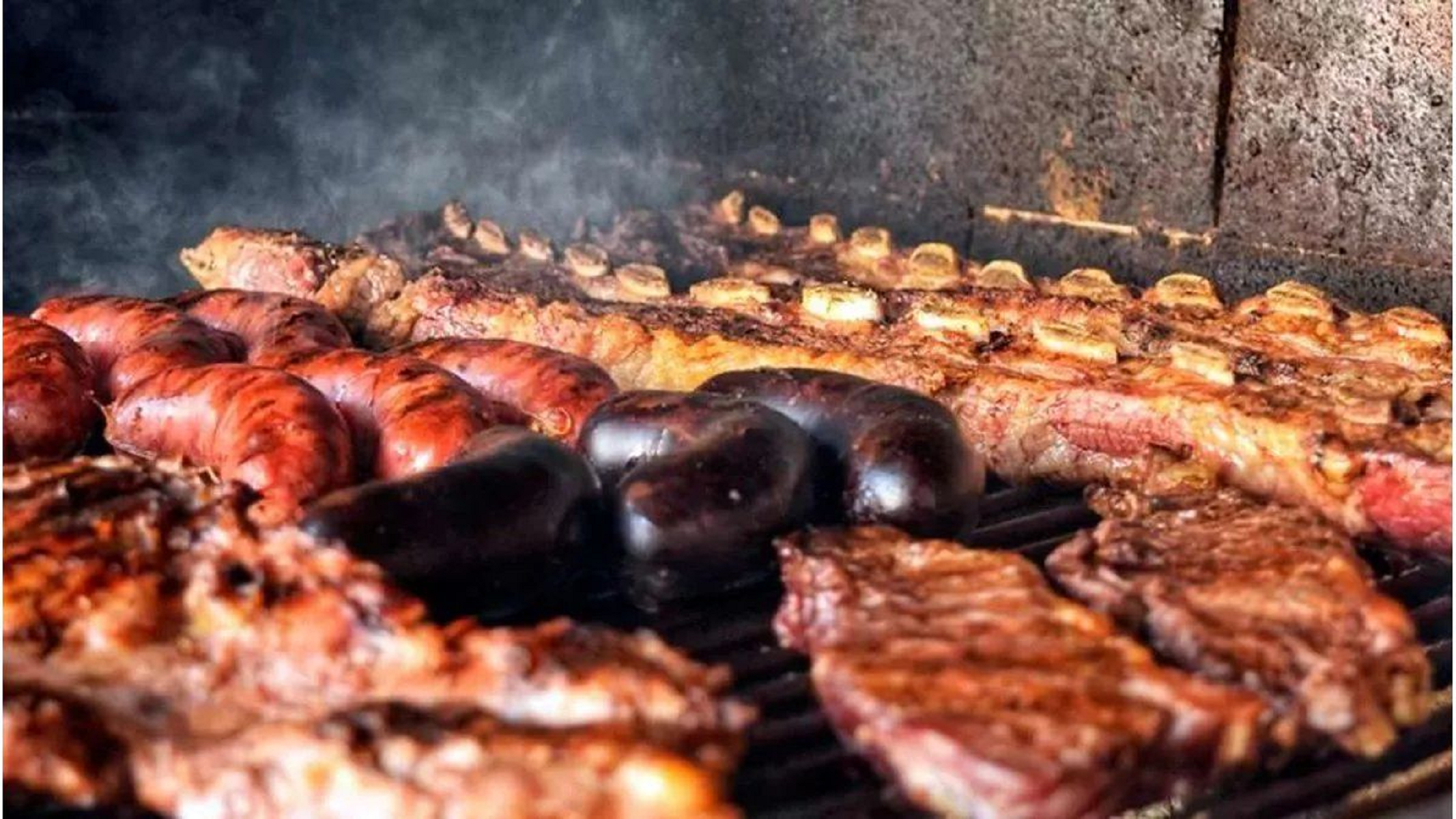 El asado de Año Nuevo. 