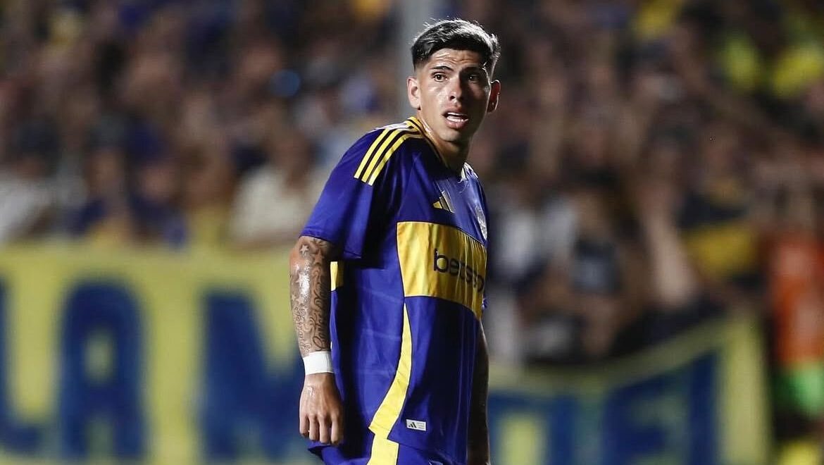 Carlos Palacios tuvo sus primeros minutos con la camiseta de Boca.