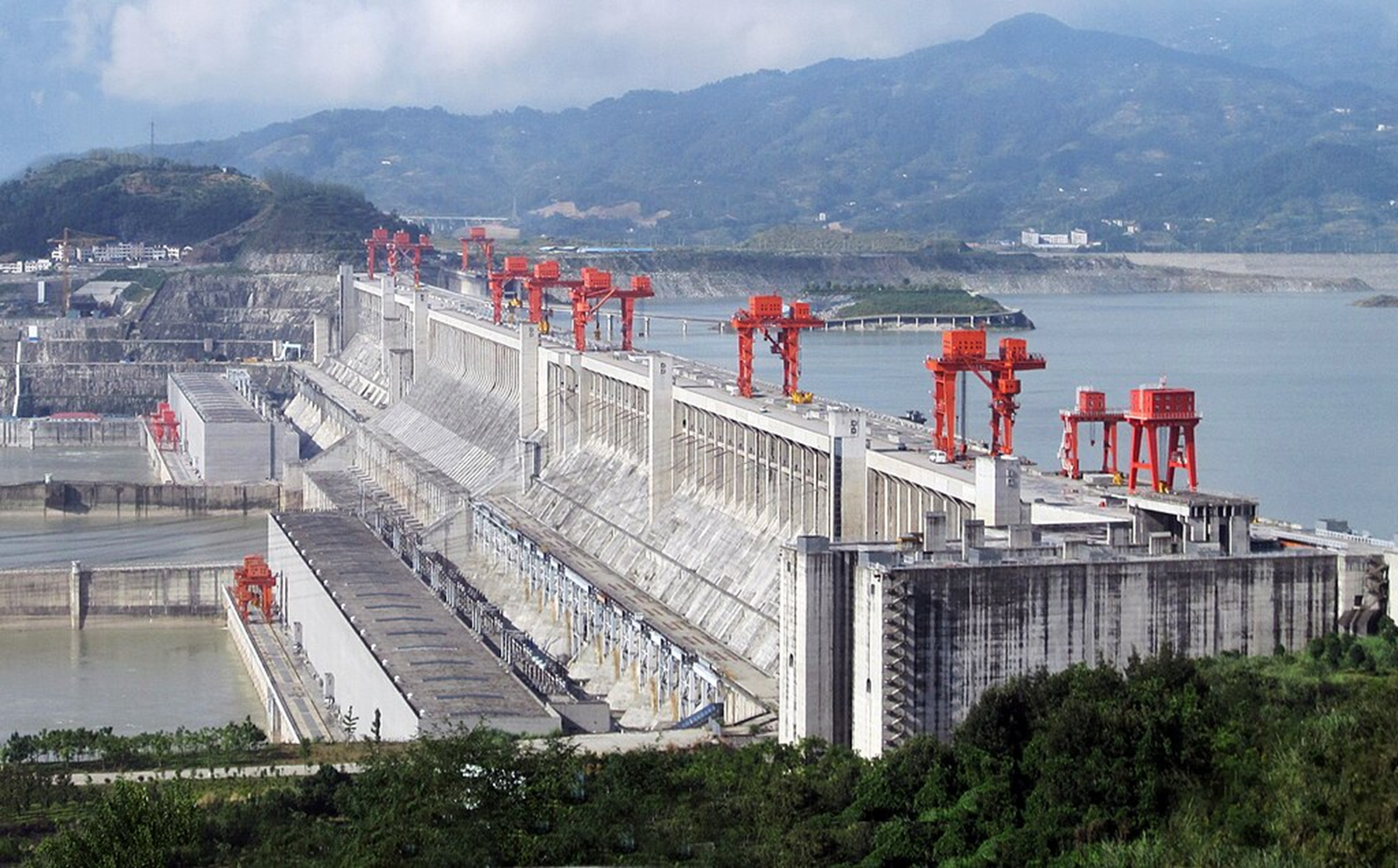 Presa las Tres Gargantas, situada en el centro de China. 