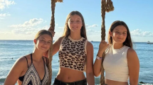 Imagen de Así son las vacaciones de Indiana, la hija de Nicole Neumann, junto a Fabián Cubero y Mica Viciconte