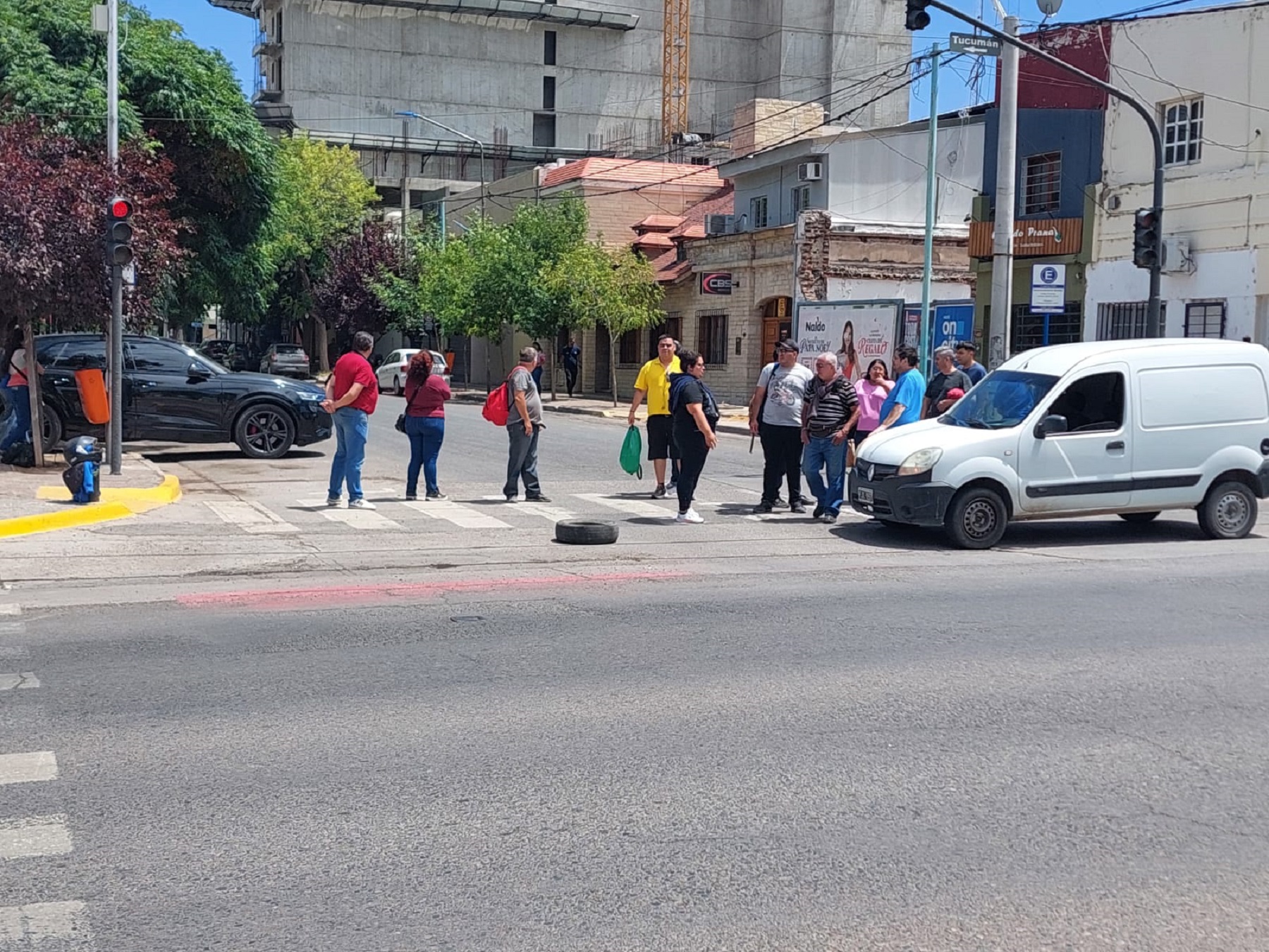 Se levantó el corte en el centro de Neuquén. Foto: gentileza. 