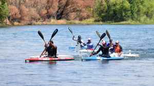 Por medio bote, Pinta y Saavedra se quedaron con la primera etapa de la Regata del Río Negro