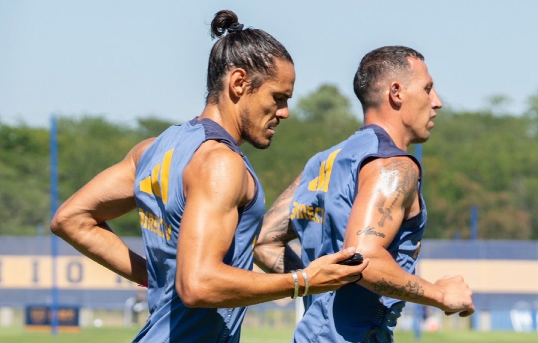 Edinson Cavani y Cristian Lema no estarían en el debut de Boca por Copa Argentina. Foto: Prensa Boca.