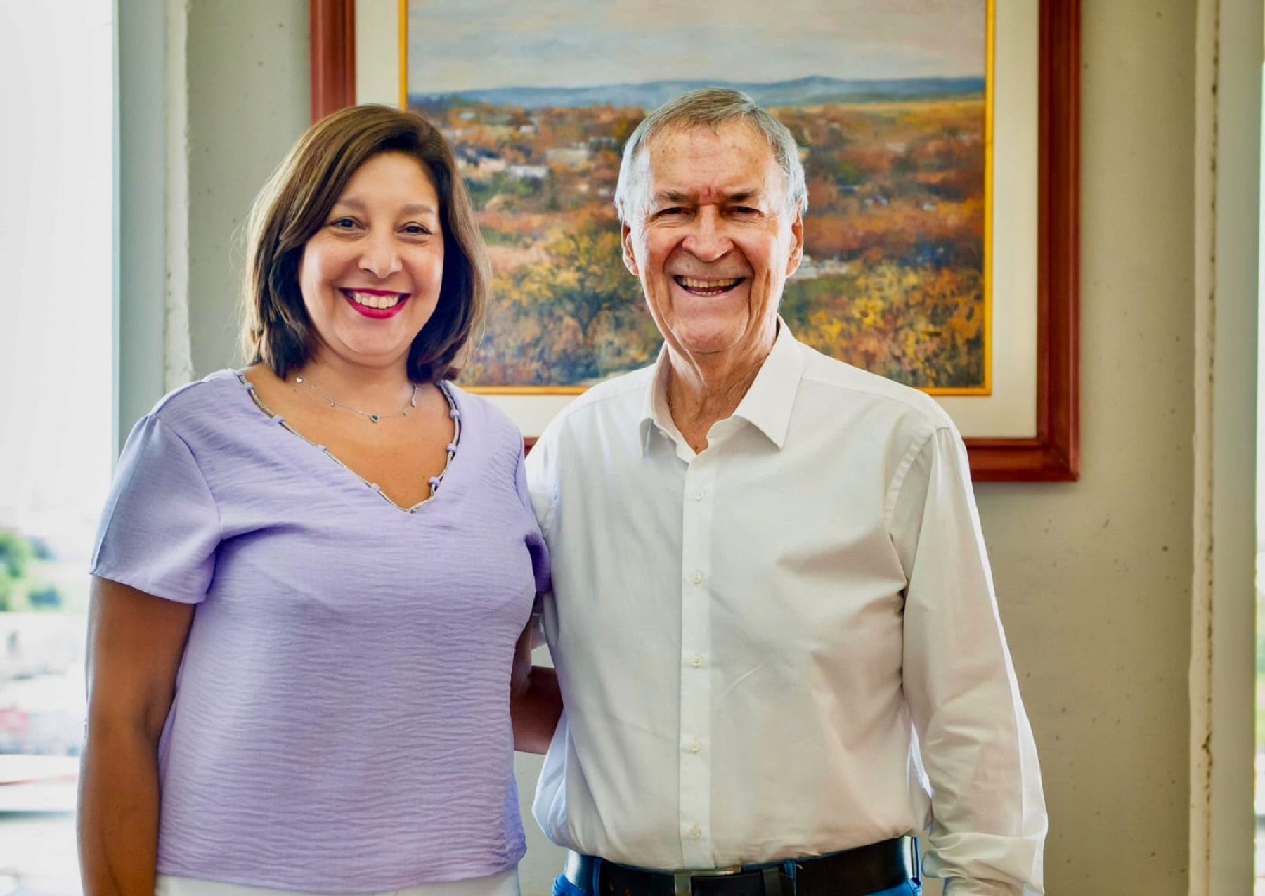 Arabela Carreras y Juan Schiaretti. Gentileza