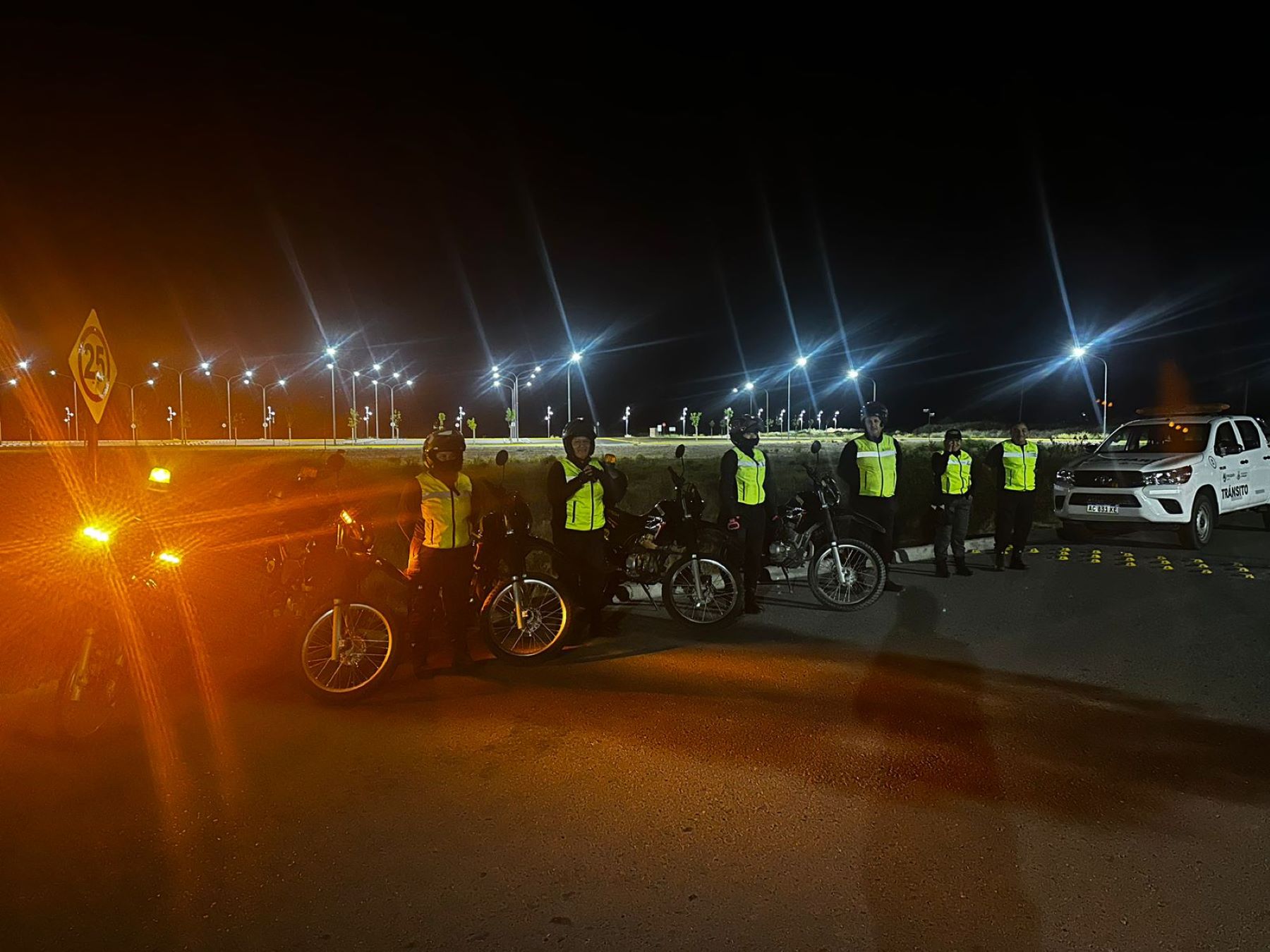 Hubo controles en Neuquén durante la madrugada de Año Nuevo. Foto: Gentileza.