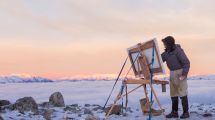 Imagen de El pintor de la Patagonia que, «con velocidad», intenta capturar la magia de la naturaleza y conmueve al mundo entero