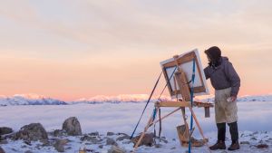 El pintor de la Patagonia que, «con velocidad», intenta capturar la magia de la naturaleza y conmueve al mundo entero