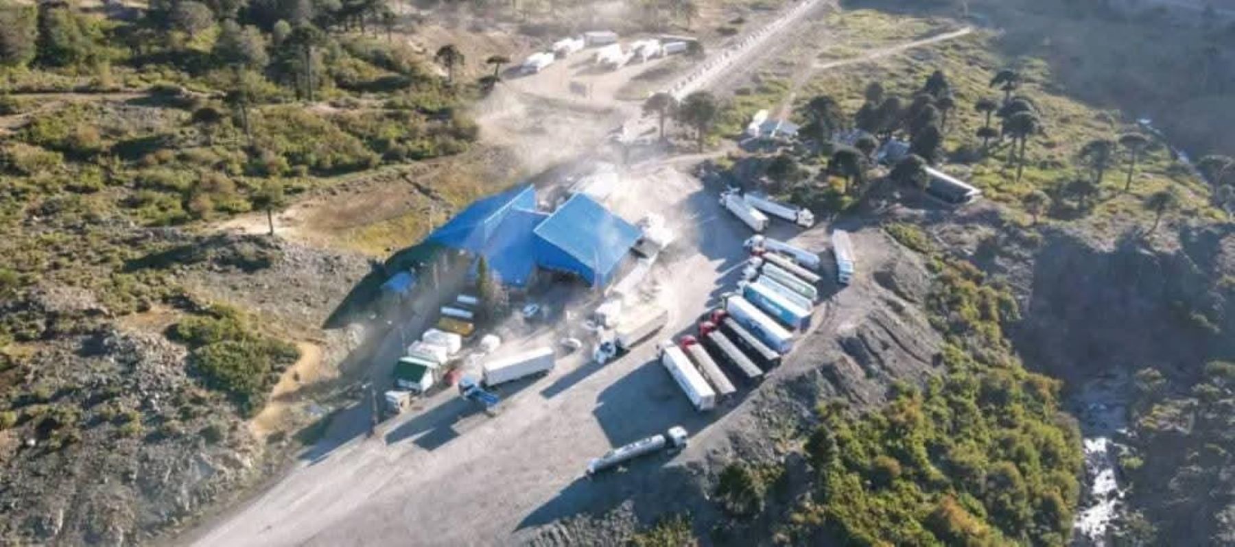 Cruce a Pino hachado, uno de los pasos a Chile que hay en Neuquén. Foto: gentileza Municipalidad de Las Lajas. 